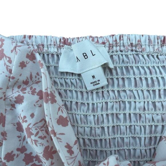 Mable Anthropologie Floral Ruffle Tie Front Crop Top Mini Skirt Set – Medium - Picture 4 of 14